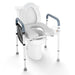 Non - Slip 350LBS Toilet Seat Riser for Seniors with Padded Arms - Monsta Online