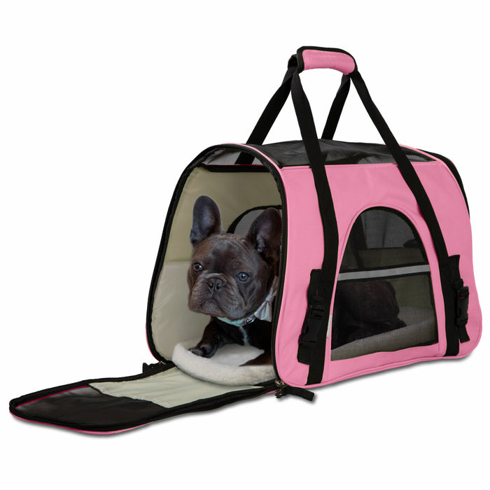 Cozy Portable Pet Carrier Airline Approved for Cats and Small Dogs - Monsta Online