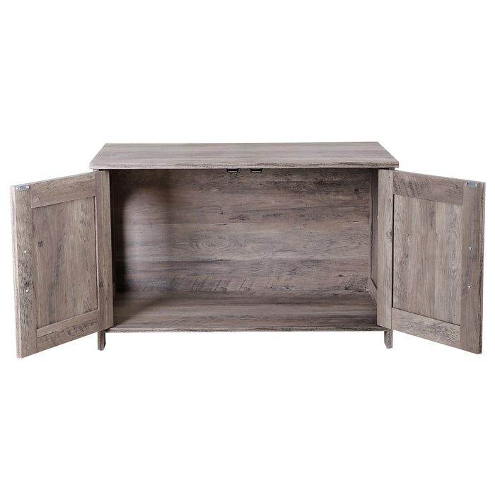 Modern Cat Litter Box Enclosure Furniture with Elegant Barn - Style Door - Monsta Online