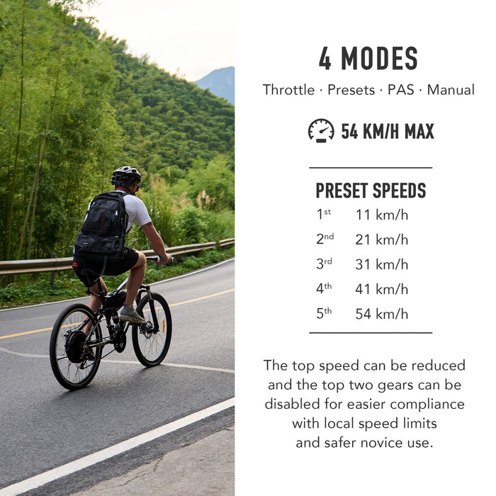 1000W High - Performance eBike Conversion Kit 48V Rear Wheel with Digital Display - Monsta Online