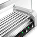 High Capacity 18 Hot Dog Roller Grill Cooker Machine with Glass Shield - Monsta Online