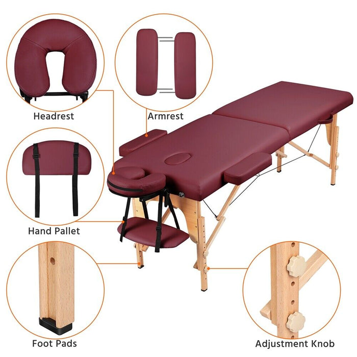 Pro - Grade Folding Massage Table with Adjustable Headrest and Arm Supports - Monsta Online