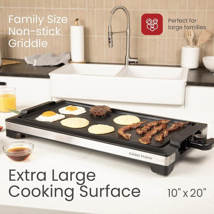 Smokeless Portable 1800W Electric Griddle Nonstick with Precision Temp Control - Monsta Online