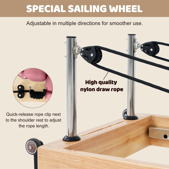 Premium Wooden Pilates Reformer Machine for Home and Studio Workouts - Monsta Online