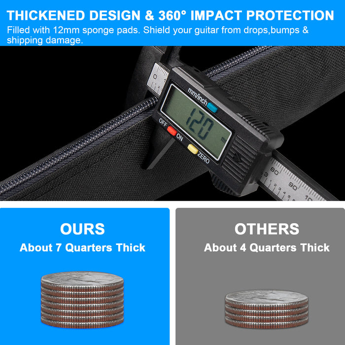 Deluxe 39 Inch Electric Guitar Bag with 12mm Thick Padding - Monsta Online