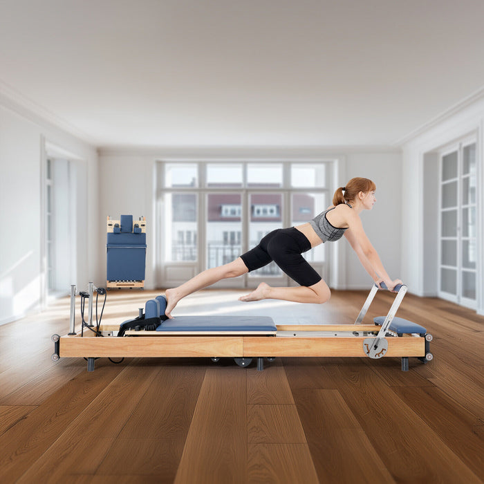 Premium Wooden Pilates Reformer Machine for Home and Studio Workouts - Monsta Online