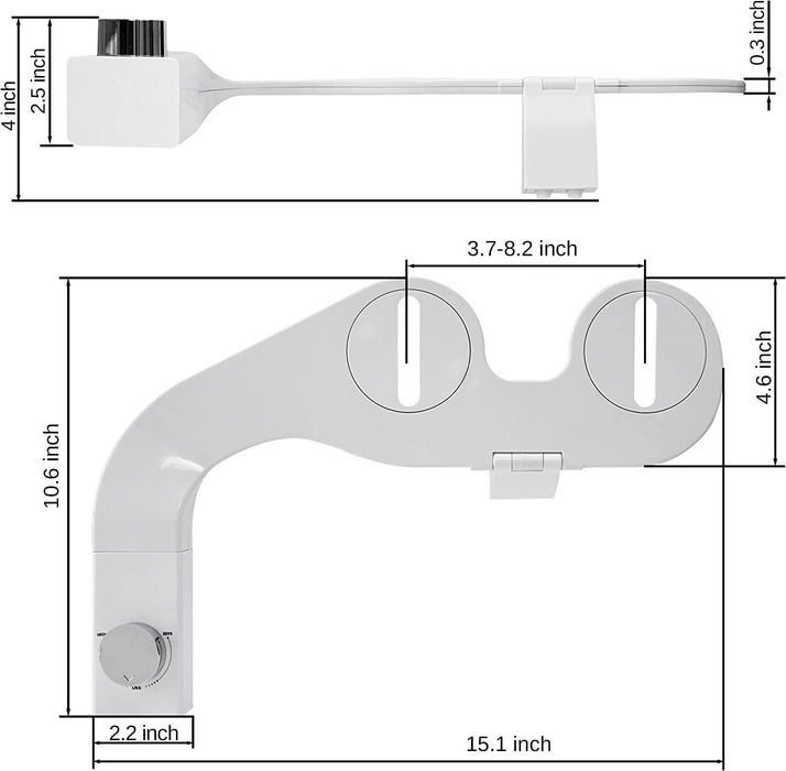 Dual Nozzle Bidet Attachment with Left and Right Convertible Spray Control - Monsta Online