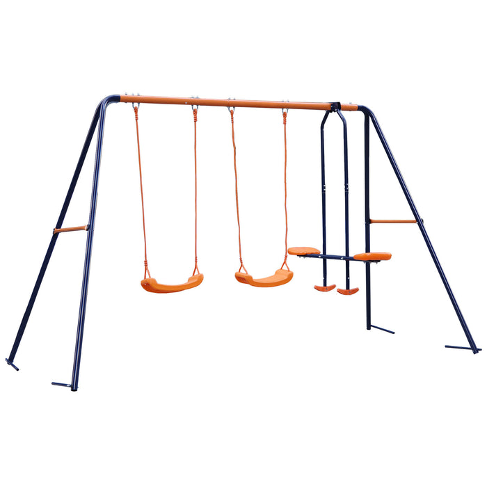 Durable 440LBS Outdoor Swing Set for Kids with Glider and 2 Seats - Monsta Online