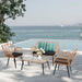 Modern 4 - Piece Rattan Table and Chair Patio Furniture Set for Relaxation - Monsta Online