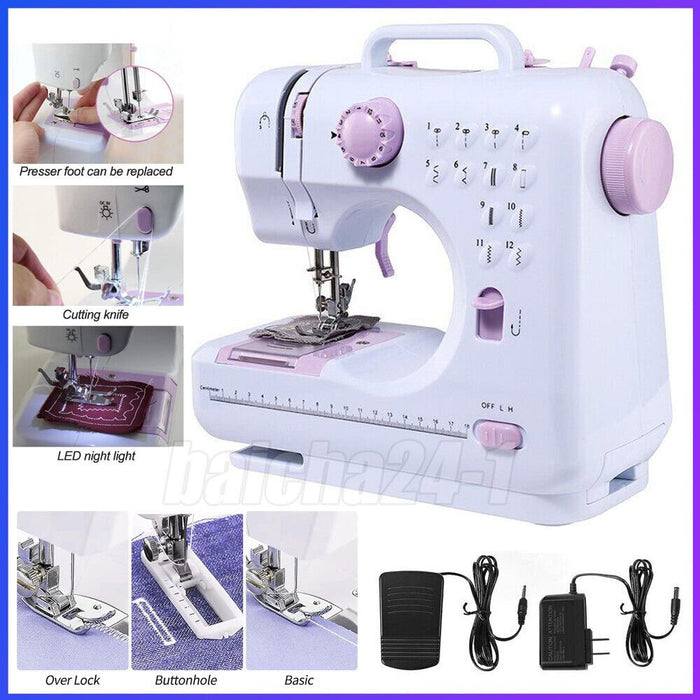 Compact Electric Sewing Machine with 12 Built - In Stitches for DIY Crafts and Repairs - Monsta Online