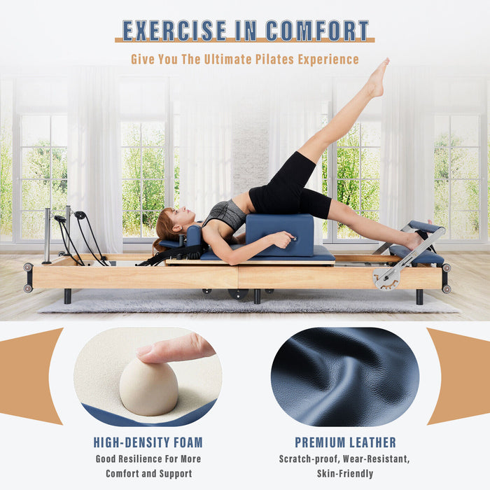 Premium Wooden Pilates Reformer Machine for Home and Studio Workouts - Monsta Online