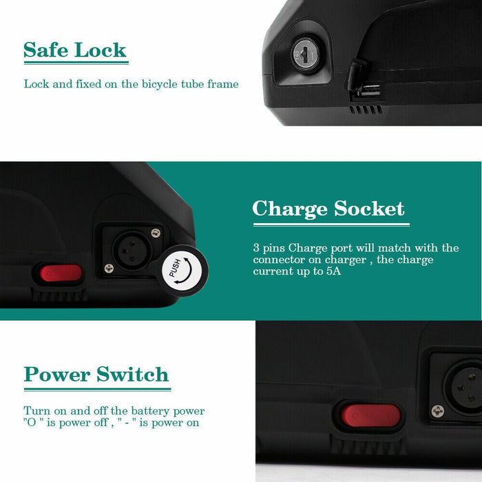 Durable 48V Lithium Electric Bike Battery for 200W - 1500W Motor - Monsta Online