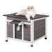Premium Wooden Outdoor Cat House with Protective Openable Roof and Cozy Window - Monsta Online