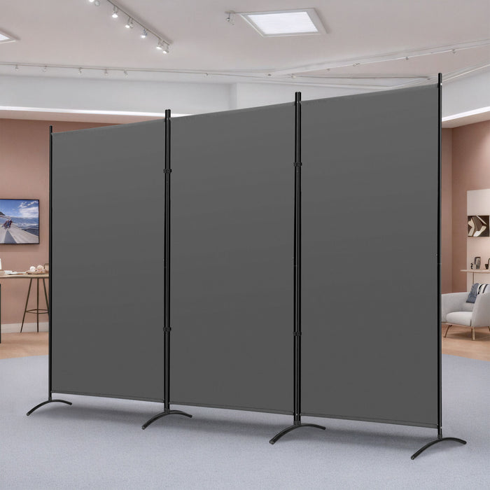 3 - Panel Folding Privacy Screen Room Divider 102" for Flexible Room Separation - Monsta Online