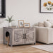 Modern Cat Litter Box Enclosure Furniture with Elegant Barn - Style Door - Monsta Online