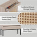 Modern Shoe Cabinet with Rattan Flip Drawers and Metal Frame - Monsta Online
