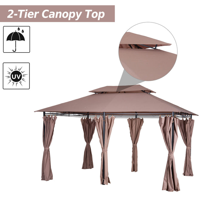 Durable 10x13 Ft Patio Gazebo with Vented Roof for BBQ and Parties - Monsta Online
