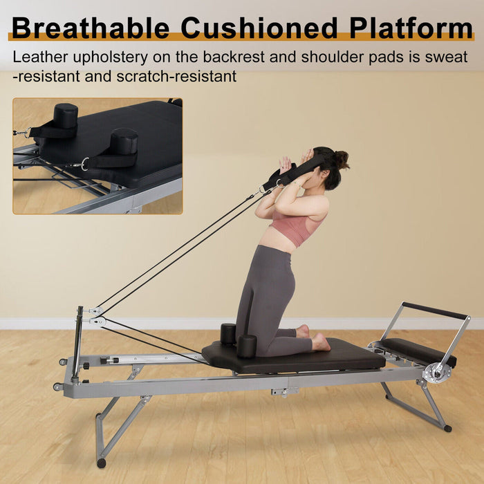 Professional Pilates Reformer Machine with Spring Resistance and Easy Storage - Monsta Online