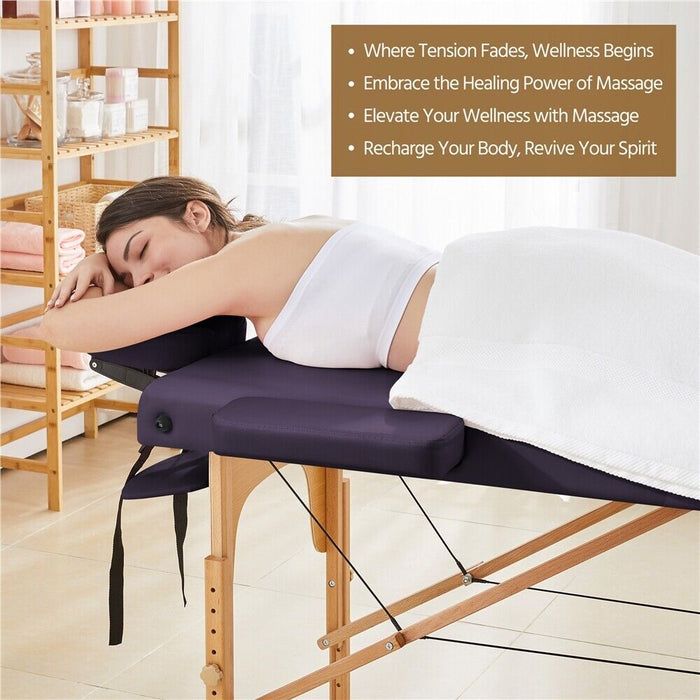 Pro - Grade Folding Massage Table with Adjustable Headrest and Arm Supports - Monsta Online