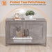 Modern Cat Litter Box Enclosure Furniture with Elegant Barn - Style Door - Monsta Online