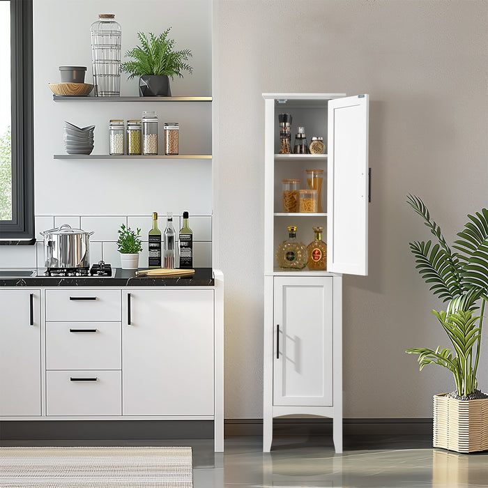 Tall Bathroom Cabinet with 5 Spacious Shelves for Pantry or Bathroom Use