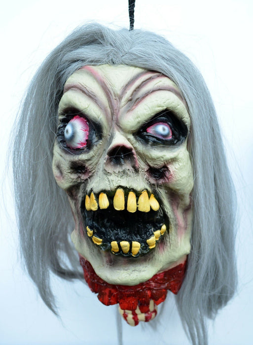 Life - Size Halloween Hanging Zombie Head Creepy Prop - Monsta Online