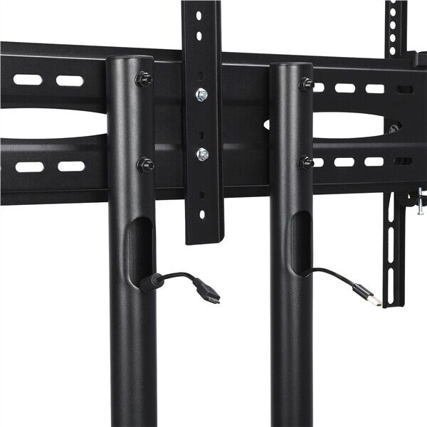 Height Adjustable Rolling TV Stand with Storage Shelves for 32–75 Inch Screens - Monsta Online