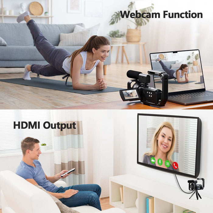 Professional UHD 5K Camcorder Video Camera with Night Vision - Vlogging Anti - Shaking Camera - Monsta Online