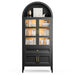 Luxury 71" Wooden Arch Display Storage Cabinet With Glass Doors and LED Lights - Monsta Online