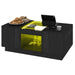 40" Modern LED Coffee Table with Hidden Storage Drawers and Charging Station - Monsta Online