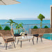 Modern 4 - Piece Rattan Table and Chair Patio Furniture Set for Relaxation - Monsta Online