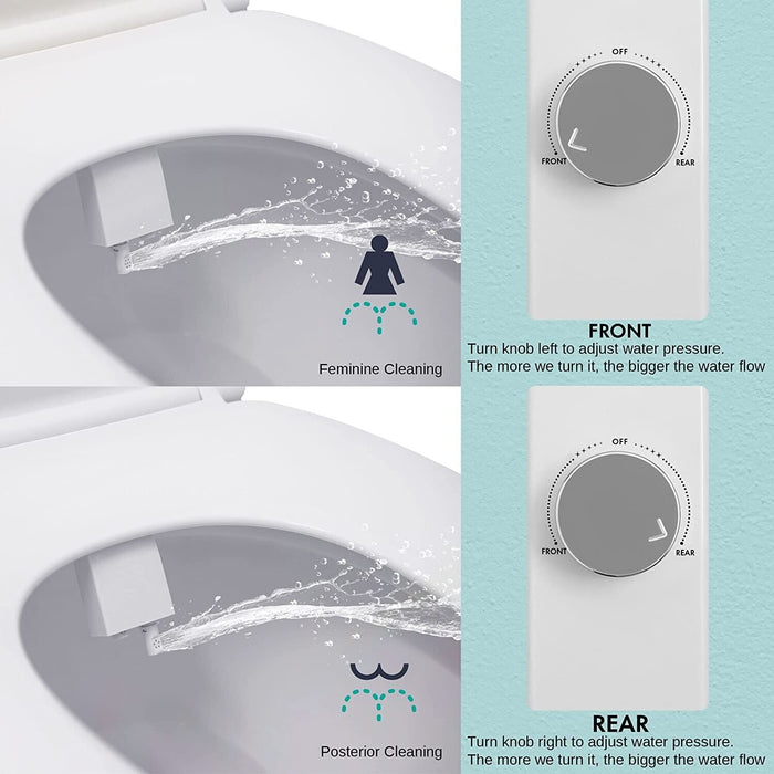 Dual Nozzle Bidet Attachment with Left and Right Convertible Spray Control - Monsta Online