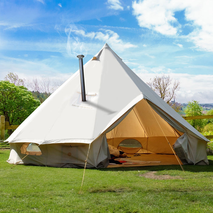 Luxury 8 - Person Camping Yurt Tent with Roomy Interior for Family Adventures - Monsta Online