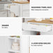 Modern 37" Rolling Kitchen Island Cart Cabinet With Drawer and Shelves - Monsta Online