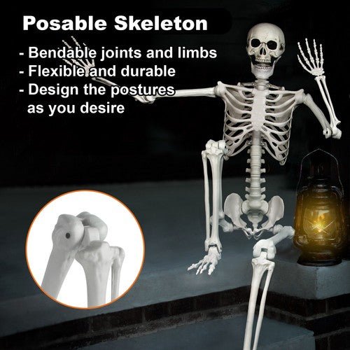 5.5FT Realistic Halloween Hanging Skeleton for Creepy Yard Decoration - Monsta Online