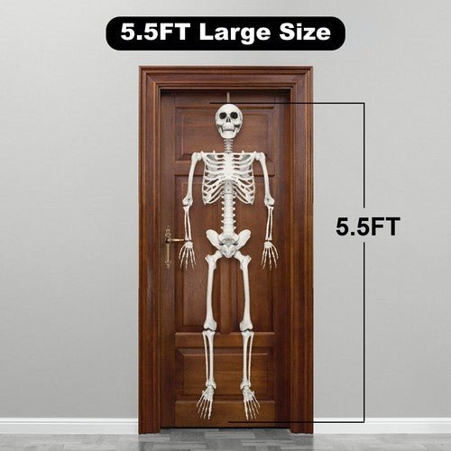 5.5FT Realistic Halloween Hanging Skeleton for Creepy Yard Decoration - Monsta Online