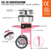 Heavy - Duty 1000W Cotton Candy Machine with Mobile Cart and Steel Bowl - Monsta Online