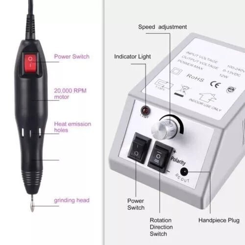 Professional Electric Nail File Machine Set for Flawless Nail Care - Monsta Online