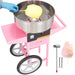 Heavy - Duty 1000W Cotton Candy Machine with Mobile Cart and Steel Bowl - Monsta Online