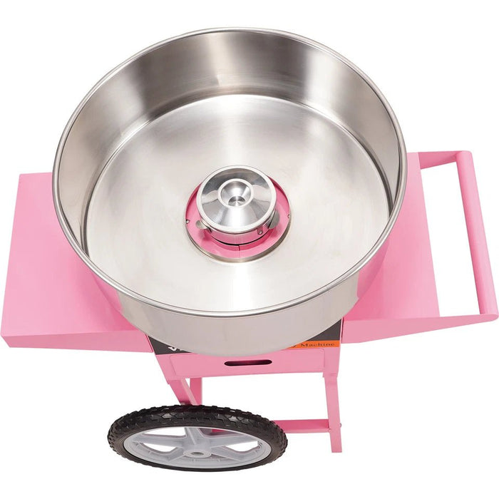 Heavy - Duty 1000W Cotton Candy Machine with Mobile Cart and Steel Bowl - Monsta Online
