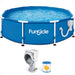 Premium 8ft Round Above Ground Pool Set Sturdy Frame for Outdoor Fun - Monsta Online