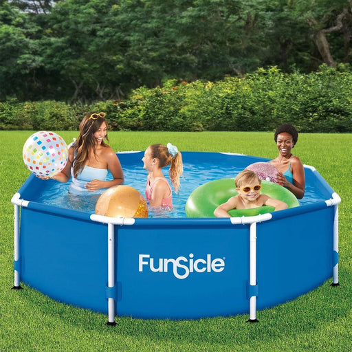 Premium 8ft Round Above Ground Pool Set Sturdy Frame for Outdoor Fun - Monsta Online