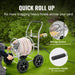 Portable Garden Hose Reel Cart with Wheels and Storage Basket - Monsta Online