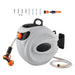 65ft Retractable Garden Hose Reel with 180° Swivel Wall Mount Design - Monsta Online