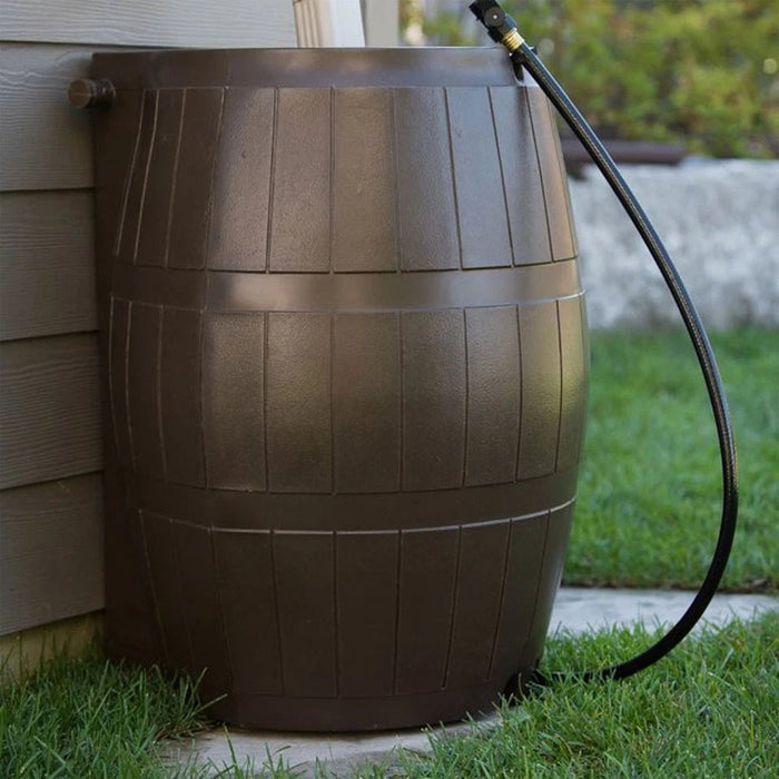 Heavy - Duty Outdoor 50 Gallon Rain Barrel Kit for Sustainable Water Storage - Monsta Online