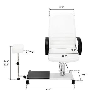 Professional No - plumbing Spa Pedicure Chair with Foot Bath and Rolling Stool - Monsta Online