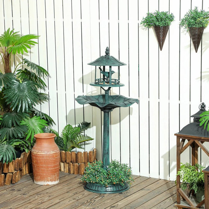 Elegant 3 - in - 1 Bird Bath with Feeder and Planter for a Charming Garden - Monsta Online