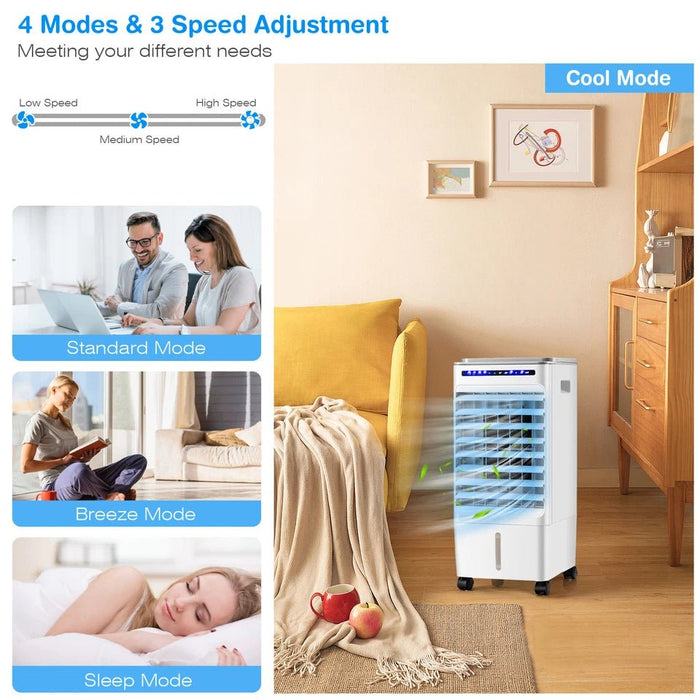 3 - IN - 1 Portable Evaporative Air Cooler with Multi - Speed Fan and Moisture Control - Monsta Online