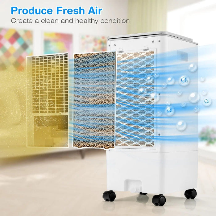 3 - IN - 1 Portable Evaporative Air Cooler with Multi - Speed Fan and Moisture Control - Monsta Online