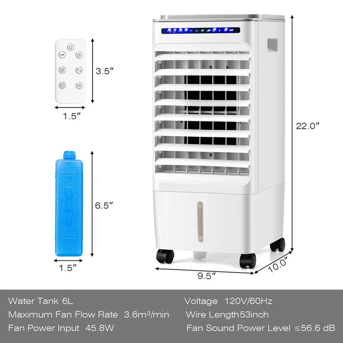 3 - IN - 1 Portable Evaporative Air Cooler with Multi - Speed Fan and Moisture Control - Monsta Online